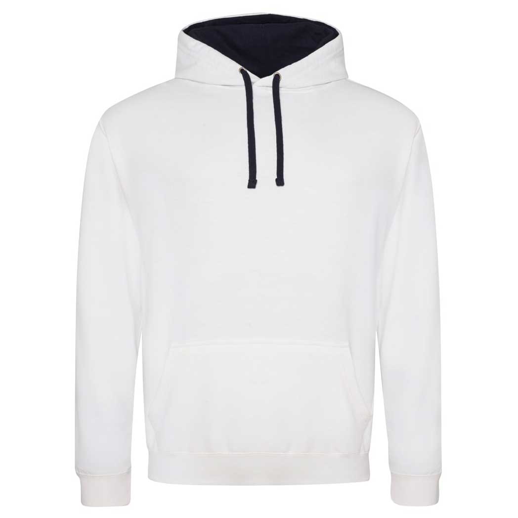 Buy arctic-white-french-navy College Varsity Hoodie - JH003