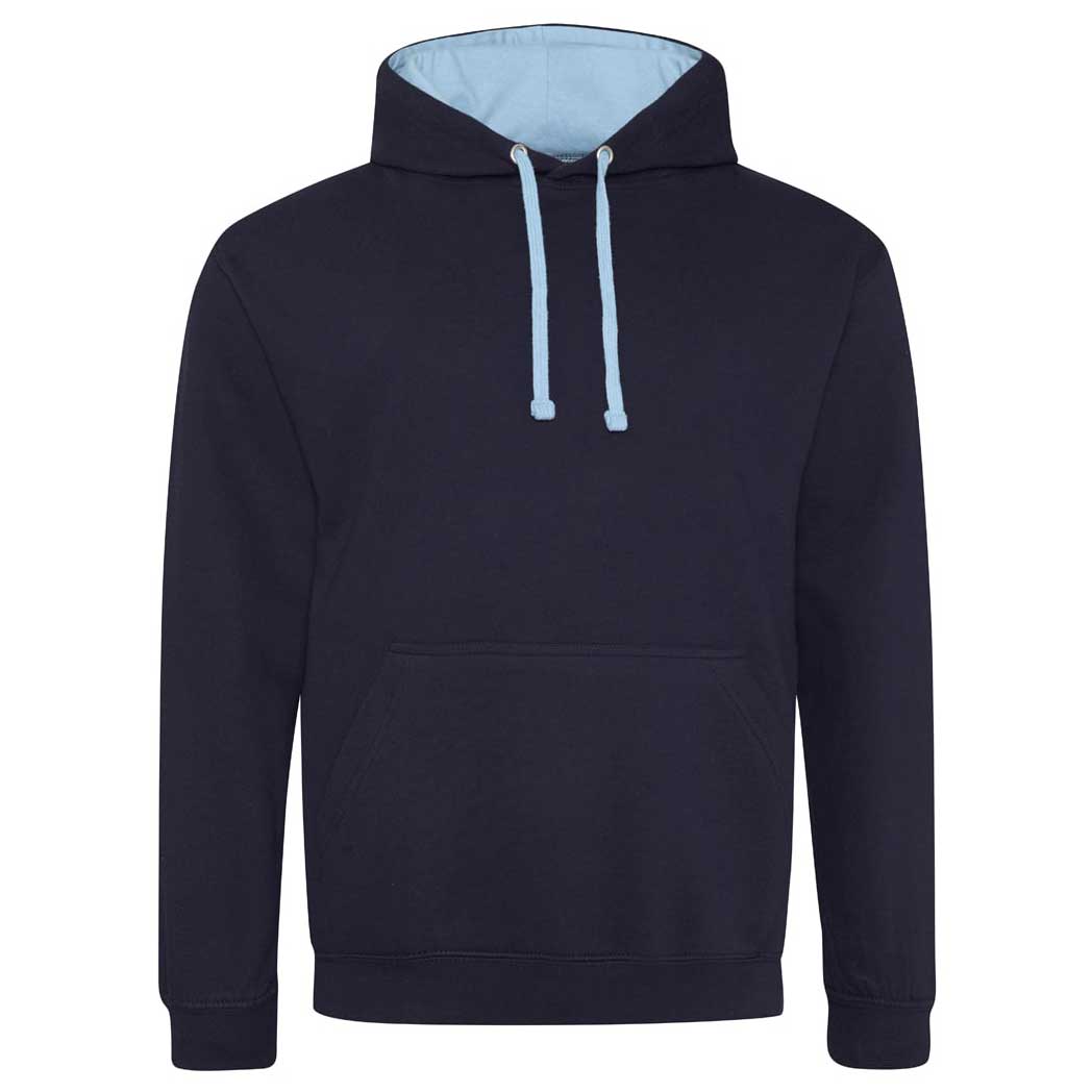 Buy new-french-navy-sky-blue College Varsity Hoodie - JH003