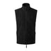 A sleeveless black men's gilet with a high collar and a black two-way zipper in the front. Premier Artisan Fleece Gilet - PR803