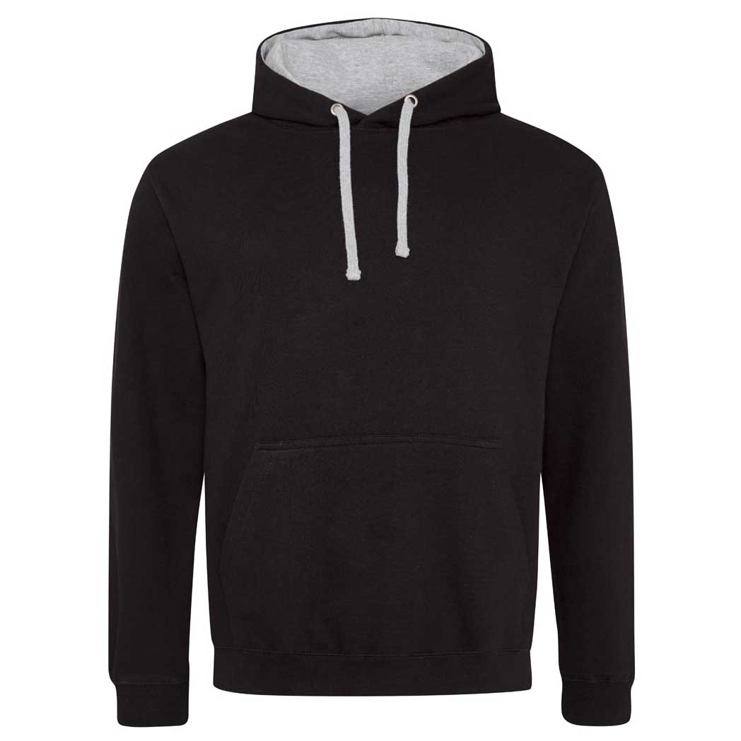 Buy jet-black-heather-grey College Varsity Hoodie - JH003