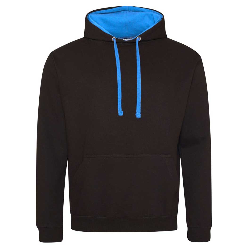 Buy jet-black-sapphire-blue College Varsity Hoodie - JH003