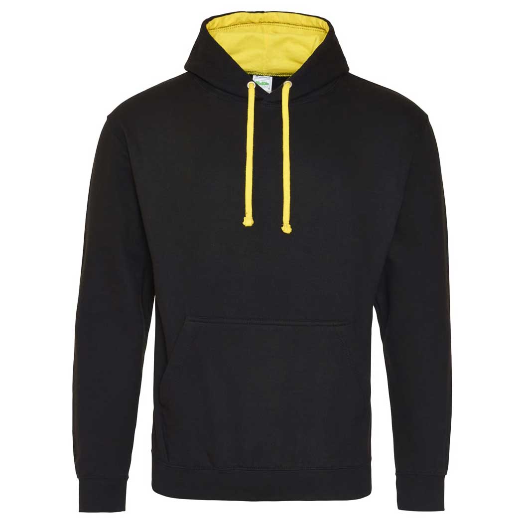 Buy jet-black-sun-yellow College Varsity Hoodie - JH003