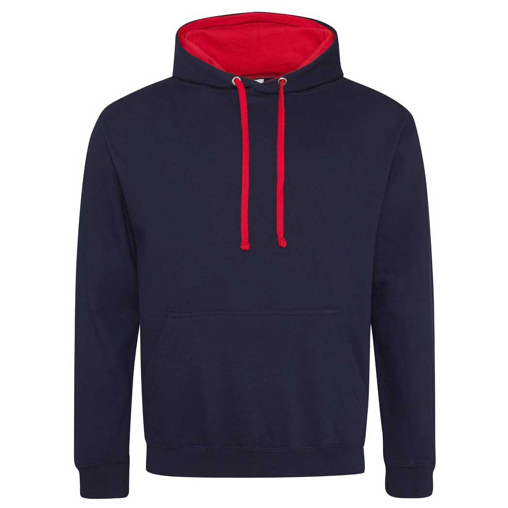 Buy new-french-navy-fire-red College Varsity Hoodie - JH003