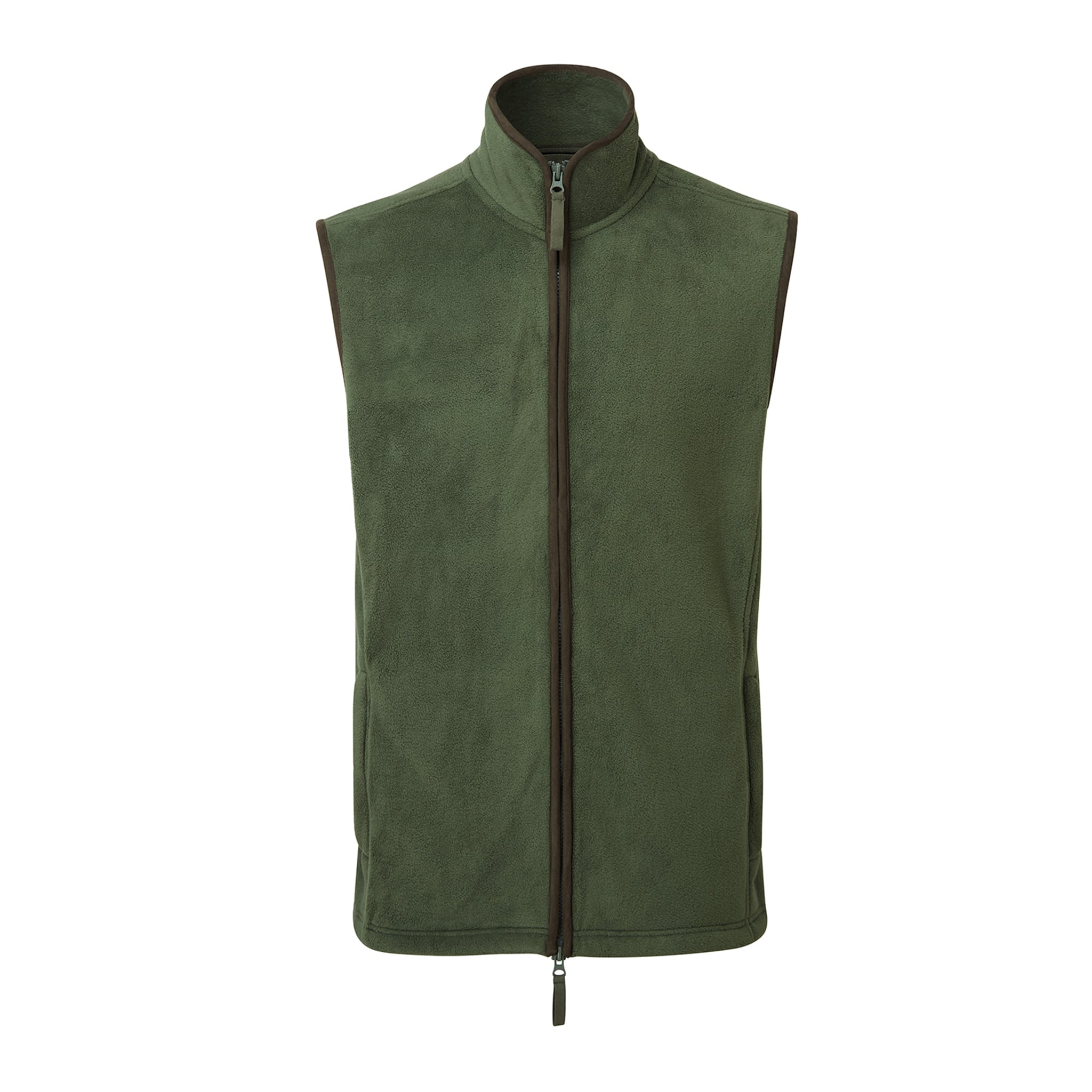 Buy moss-green-brown Artisan Fleece Gilet - PR803