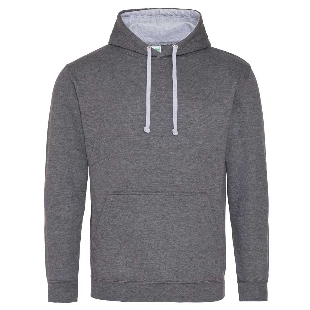 Buy charcoal-heather-grey College Varsity Hoodie - JH003