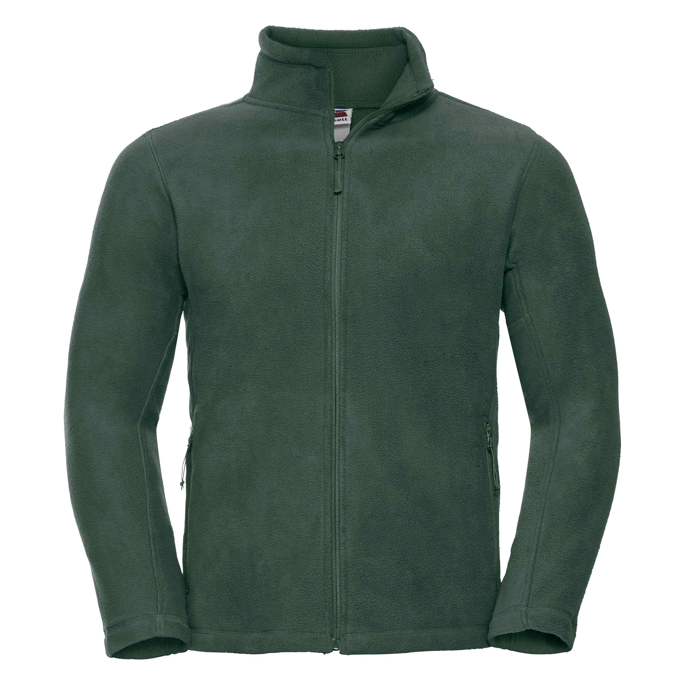Russell Full-Zip Outdoor Fleece - 870M in  bottle green on a white background