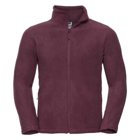 Russell Full-Zip Outdoor Fleece - 870M in  burgundy on a white background