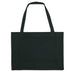 Black shopping tote bag on a white background. Stanley/Stella Woven Shopping Bag - STAU762
