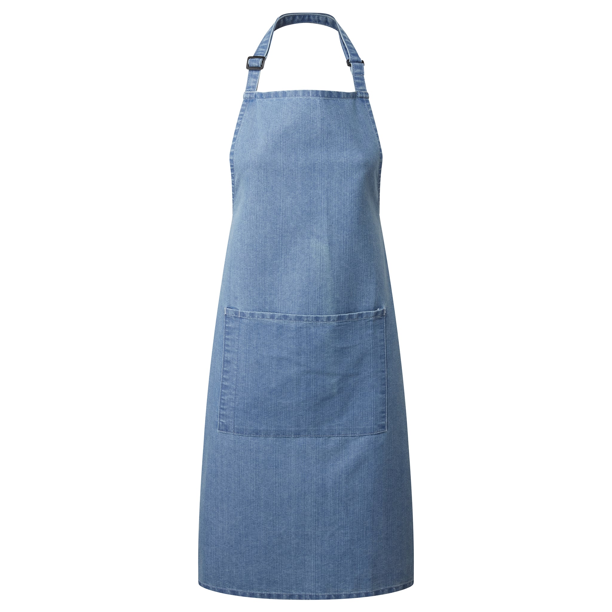 Buy blue-denim Denim Bib Apron with Pocket - PR154