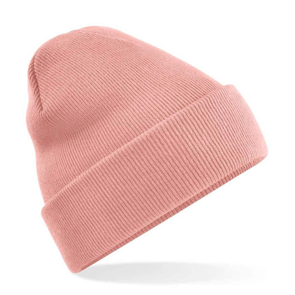Beechfield Original Cuffed Beanie - B45 in blush pink on a white background