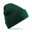 Beechfield Original Cuffed Beanie - B45 in bottle green on a white background