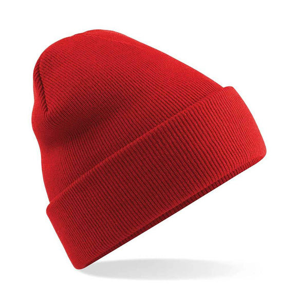 Beechfield Original Cuffed Beanie - B45 in bright red on a white background