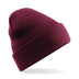 Beechfield Original Cuffed Beanie - B45 in burgundy on a white background