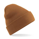 Beechfield Original Cuffed Beanie - B45 in caramel on a white background