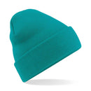 Beechfield Original Cuffed Beanie - B45 in emerald green on a white background