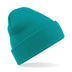 Beechfield Original Cuffed Beanie - B45 in emerald green on a white background