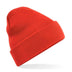 Beechfield Original Cuffed Beanie - B45 in fire red on a white background