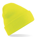 Beechfield Original Cuffed Beanie - B45 in fluorescent yellow on a white background