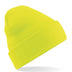Beechfield Original Cuffed Beanie - B45 in fluorescent yellow on a white background