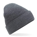 Beechfield Original Cuffed Beanie - B45 in granite grey on a white background