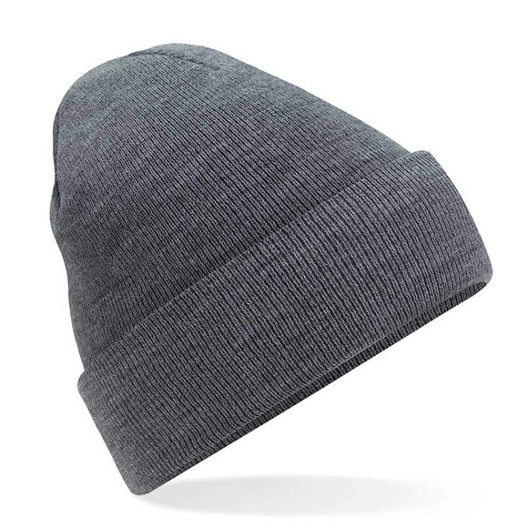 Beechfield Original Cuffed Beanie - B45 in granite grey on a white background