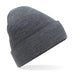 Beechfield Original Cuffed Beanie - B45 in granite grey on a white background