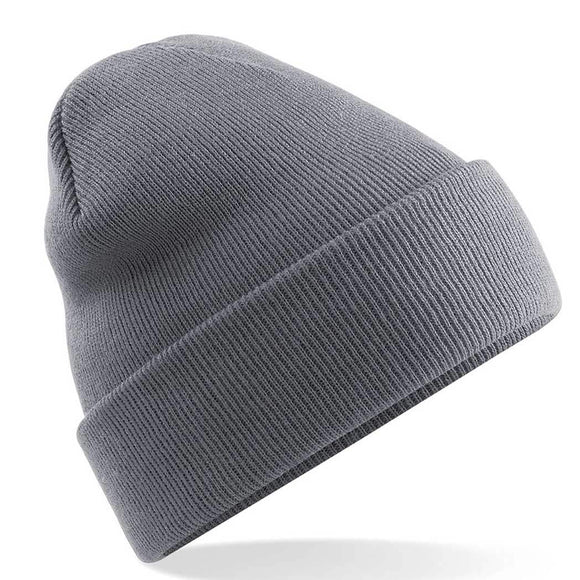 Beechfield Original Cuffed Beanie - B45 in graphite grey on a white background