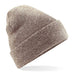 Beechfield Original Cuffed Beanie - B45 in heather oatmeal on a white background
