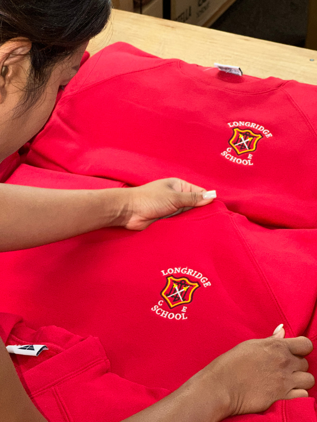 Soft comfort backing over the polo embroidery