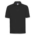 Russell Classic Polycotton Polo - 539M polo shirt in black against a white background