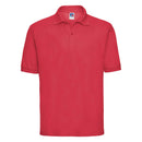 Russell Classic Polycotton Polo - 539M polo shirt in bright red against a white background