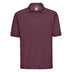 Russell Classic Polycotton Polo - 539M polo shirt in burgundy against a white background