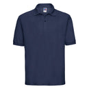 Russell Classic Polycotton Polo - 539M polo shirt in french navy against a white background