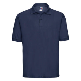 Russell Classic Polycotton Polo - 539M polo shirt in french navy against a white background