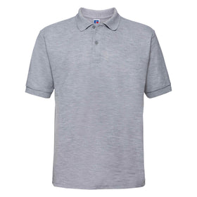 Russell Classic Polycotton Polo - 539M polo shirt in light oxford grey against a white background