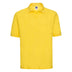 Russell Classic Polycotton Polo - 539M polo shirt in yellow against a white background