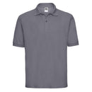 Russell Classic Polycotton Polo - 539M polo shirt in convoy grey against a white background