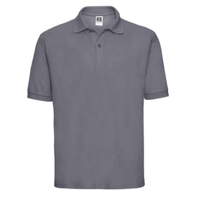 Russell Classic Polycotton Polo - 539M polo shirt in convoy grey against a white background