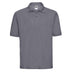 Russell Classic Polycotton Polo - 539M polo shirt in convoy grey against a white background