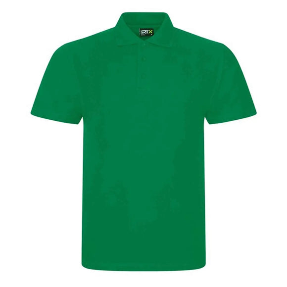 Pro RTX Pro polo shirt in kelly green on a white background. RX101 
