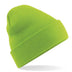 Beechfield Original Cuffed Beanie - B45 in lime green on a white background