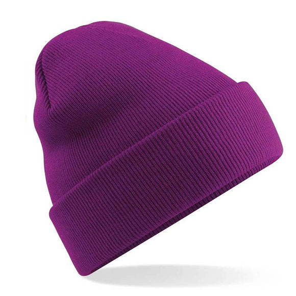 Beechfield Original Cuffed Beanie - B45 in magenta purple on a white background