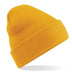 Beechfield Original Cuffed Beanie - B45 in mustard on a white background