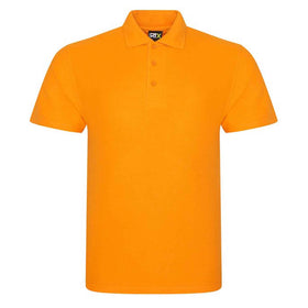 Pro RTX Pro polo shirt in orange on a white background. RX101 