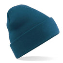 Beechfield Original Cuffed Beanie - B45 in petrol blue on a white background