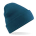 Beechfield Original Cuffed Beanie - B45 in petrol blue on a white background