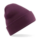 Beechfield Original Cuffed Beanie - B45 in plum purple on a white background