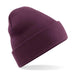 Beechfield Original Cuffed Beanie - B45 in plum purple on a white background