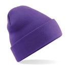 Beechfield Original Cuffed Beanie - B45 in purple on a white background