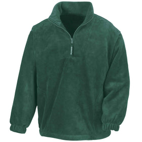 Result Polartherm 1/4-Zip Fleece - R33 in forest green against a white background